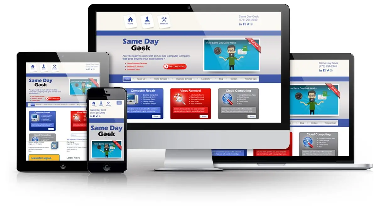 Same Day Geek On-Site Computer Company E.B. Web Recent Web Design Project Details