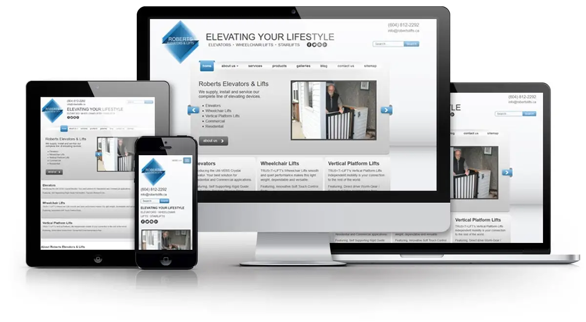 Roberts Elevators & Lifts Elevators E.B. Web Recent Web Design Project Details
