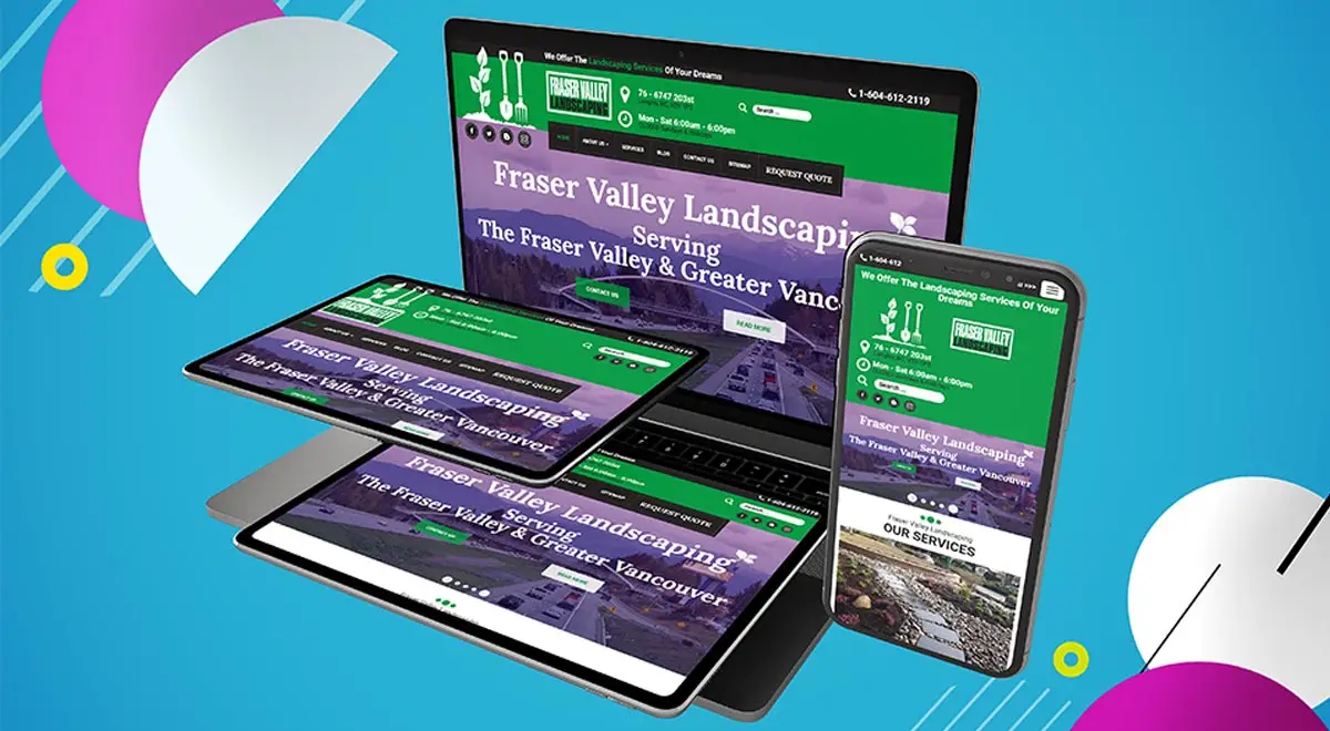 Fraser Valley Landscaping Company E.B. Web Recent Web Design Project Details