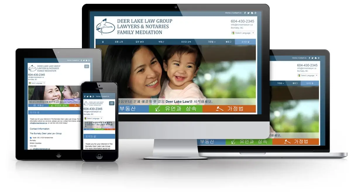 Burnaby Korean Law Group E.B. Web Recent Web Design Project Details