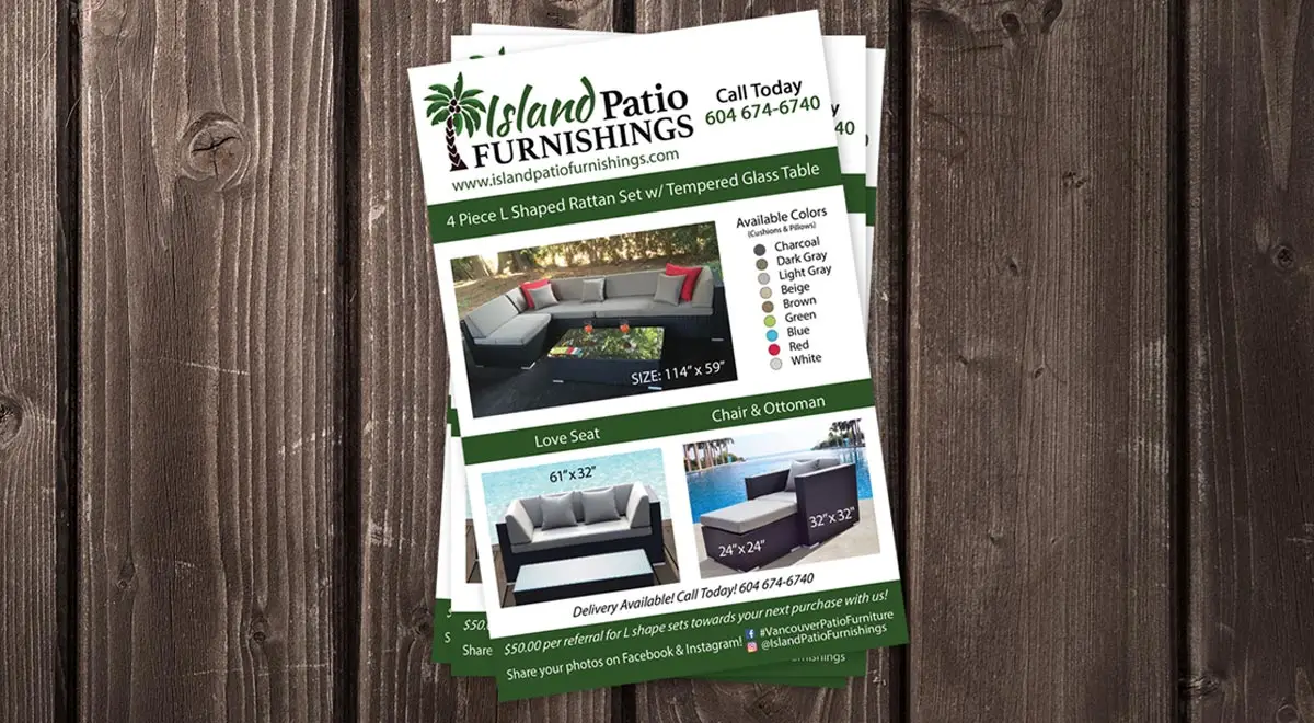 Island Patio Furnishings E.B. Web Recent Print Design Project Details