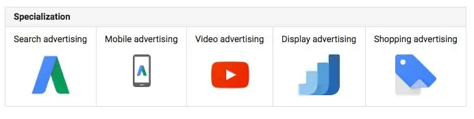 Google Ad Partner Specializations Launched