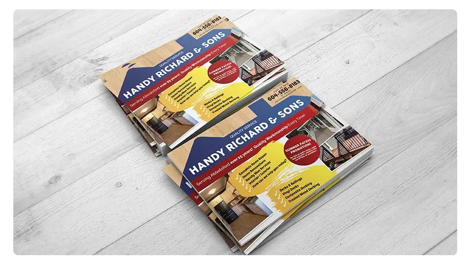 Handy Richard & Sons E.B. Web Recent Flyer Print Design Project Details Project Details