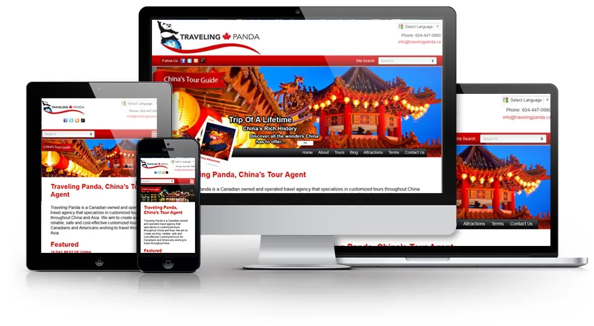 Traveling Panda, China’s Tour Agent E.B. Web Recent Web Design Project Details