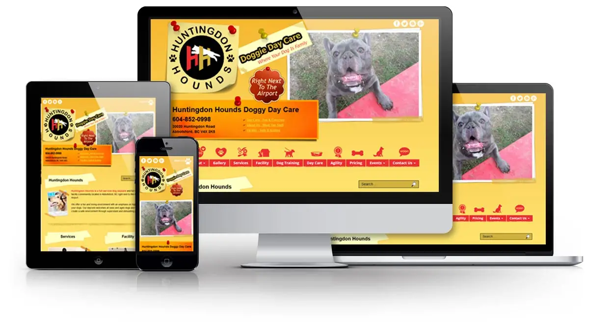 Huntingdon Hounds Doggy Day Care E.B. Web Recent Web Design Project Details